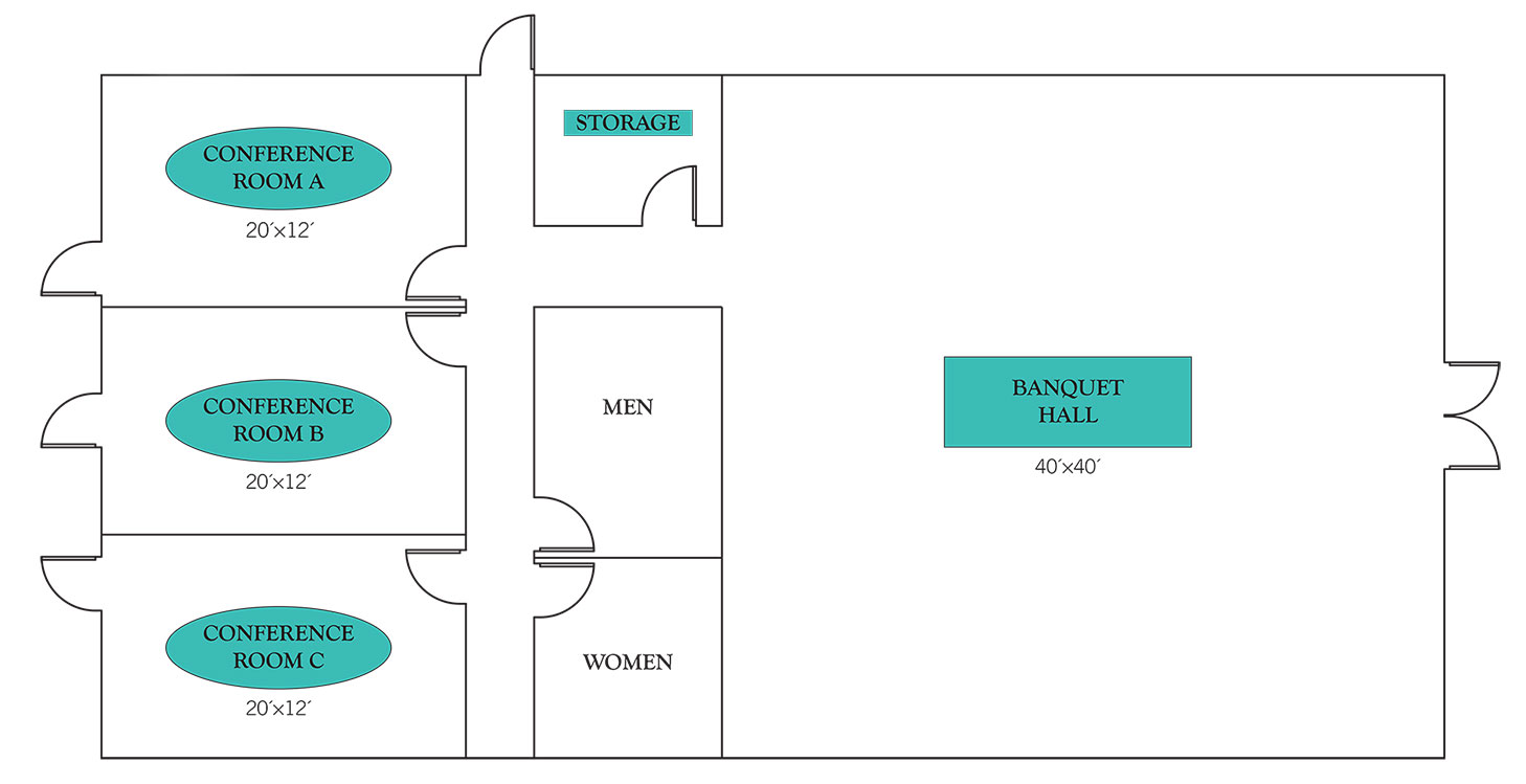 Days Inn & Suites by Wyndham Lake Okeechobee Meeting Space Floor Plan