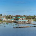 aerial view of Days Inn & Suites by Wyndham Lake Okeechobee and pier